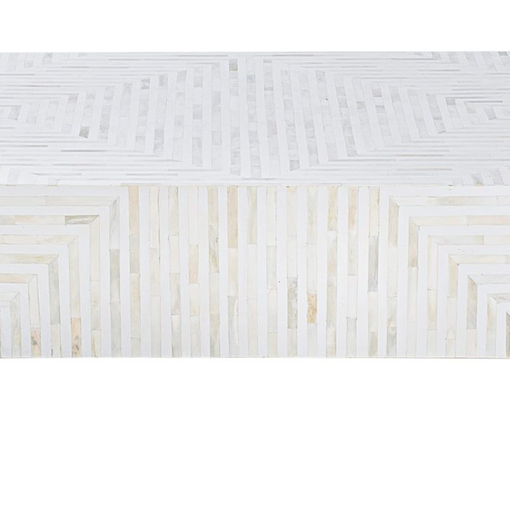 Журнальный стол Cream Indian Bone Inlay coffee table