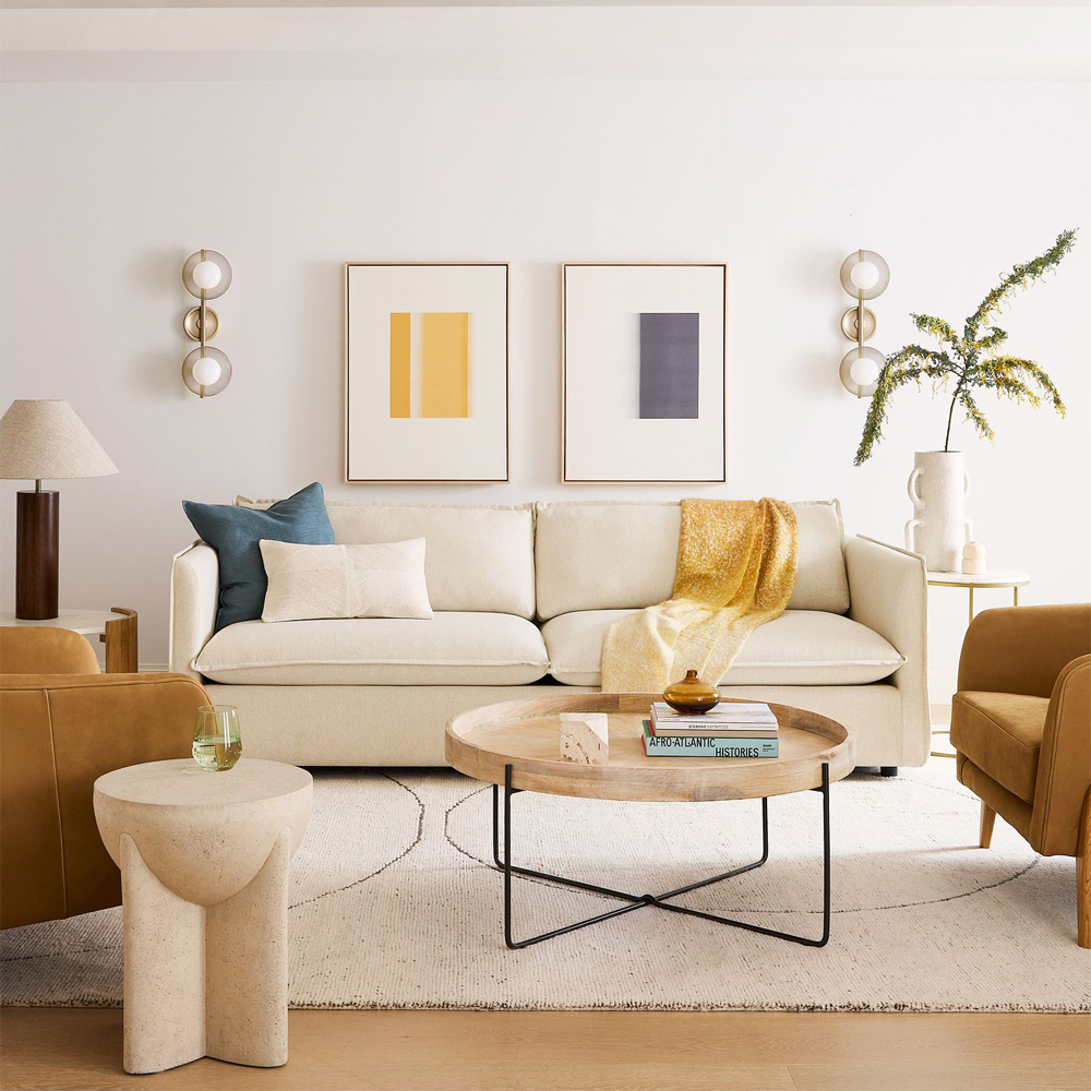 Журнальный стол с круглой деревянной столешницей Urban Style Space