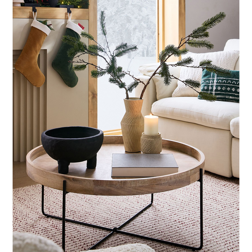 Журнальный стол с круглой деревянной столешницей Urban Style Space