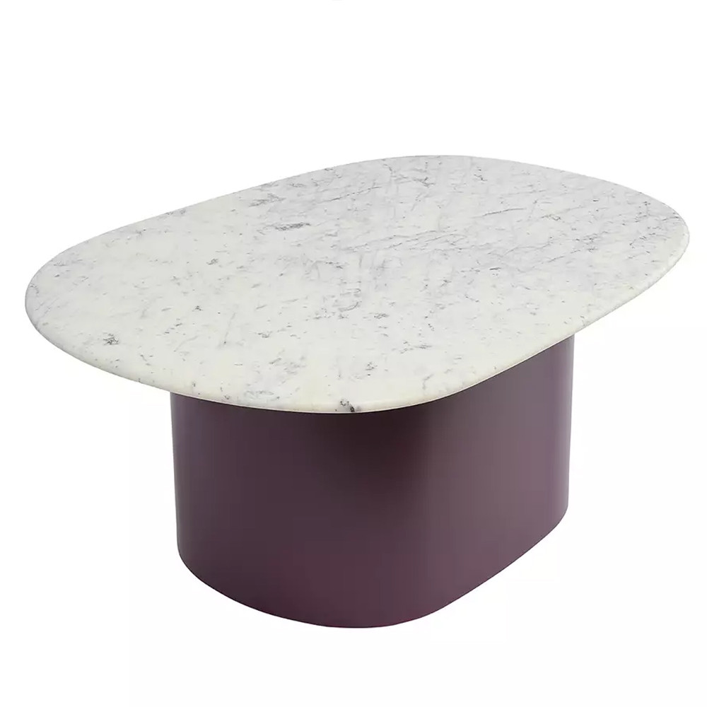 Журнальный столик овальный с мраморной столешницей Decor Showcase