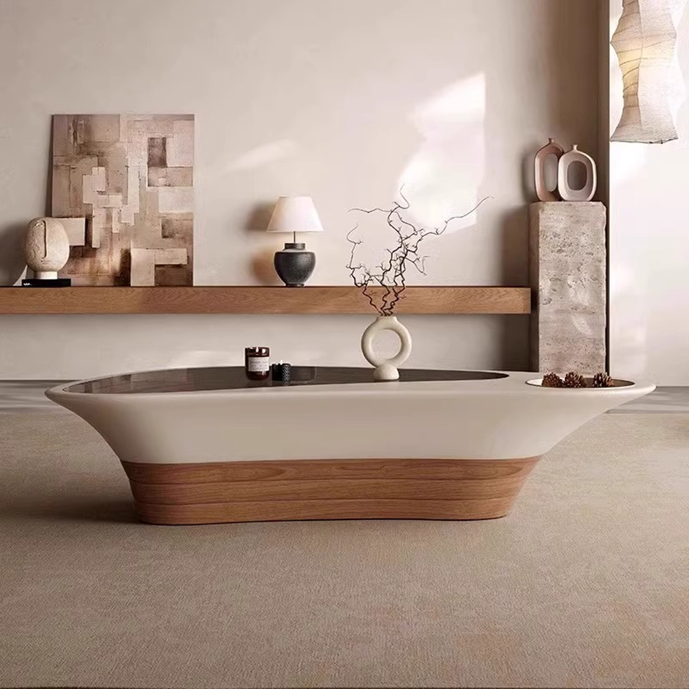 Журнальный столик фигурный со стеклянной столешницей Table Drop