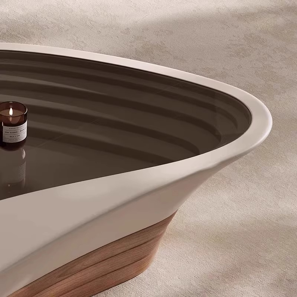 Журнальный столик фигурный со стеклянной столешницей Table Drop