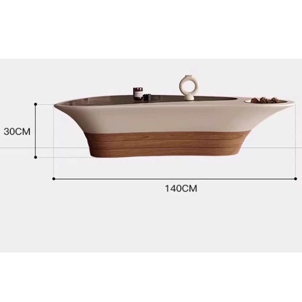 Журнальный столик фигурный со стеклянной столешницей Table Drop
