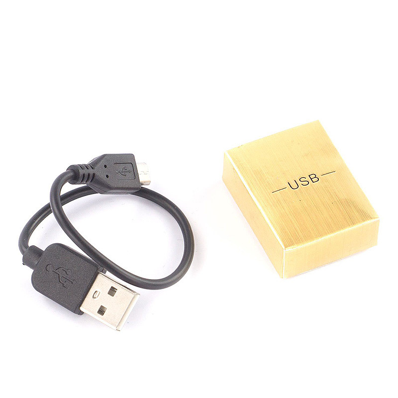 Зажигалка электронная с накладкой из натурального камня Малахит и с USB проводом для зарядки Stone Lighters