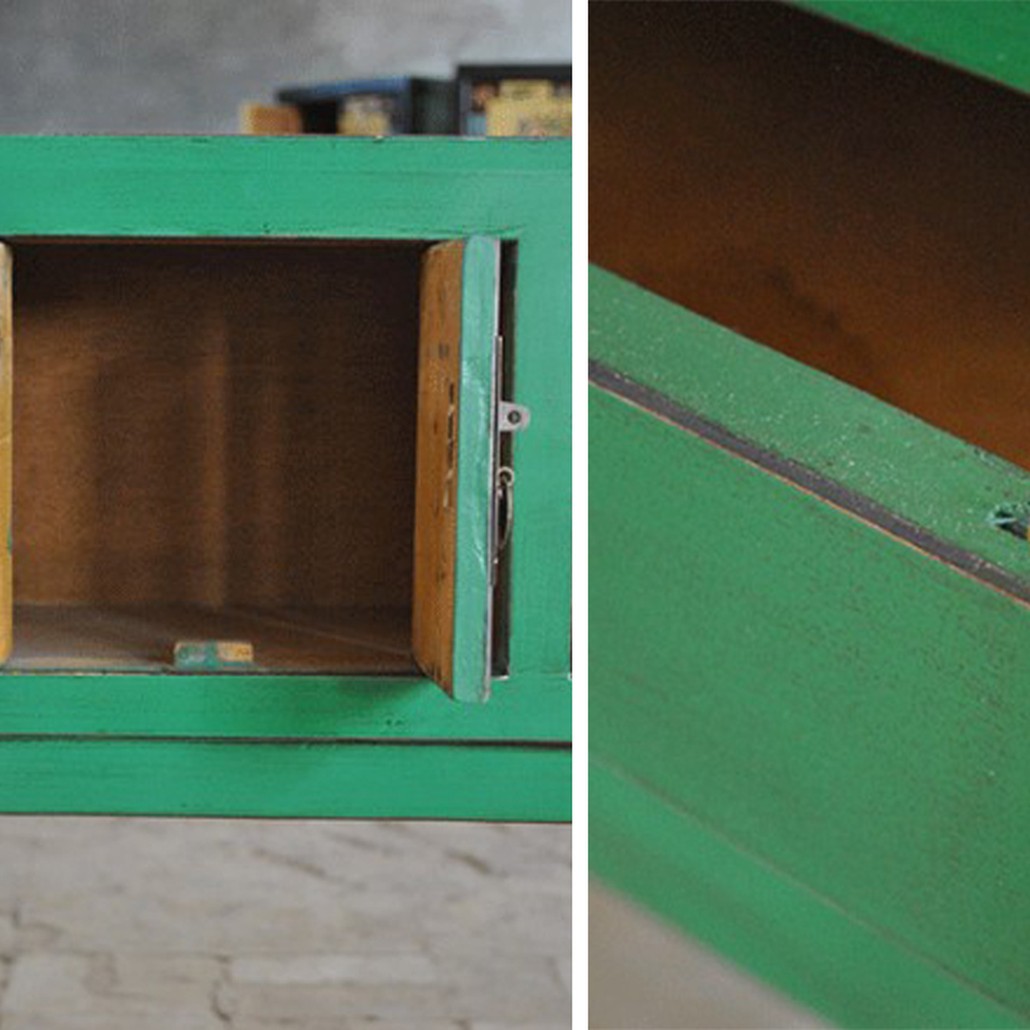 Зеленая Консоль в Китайском Стиле из сосны Green Console Chinese