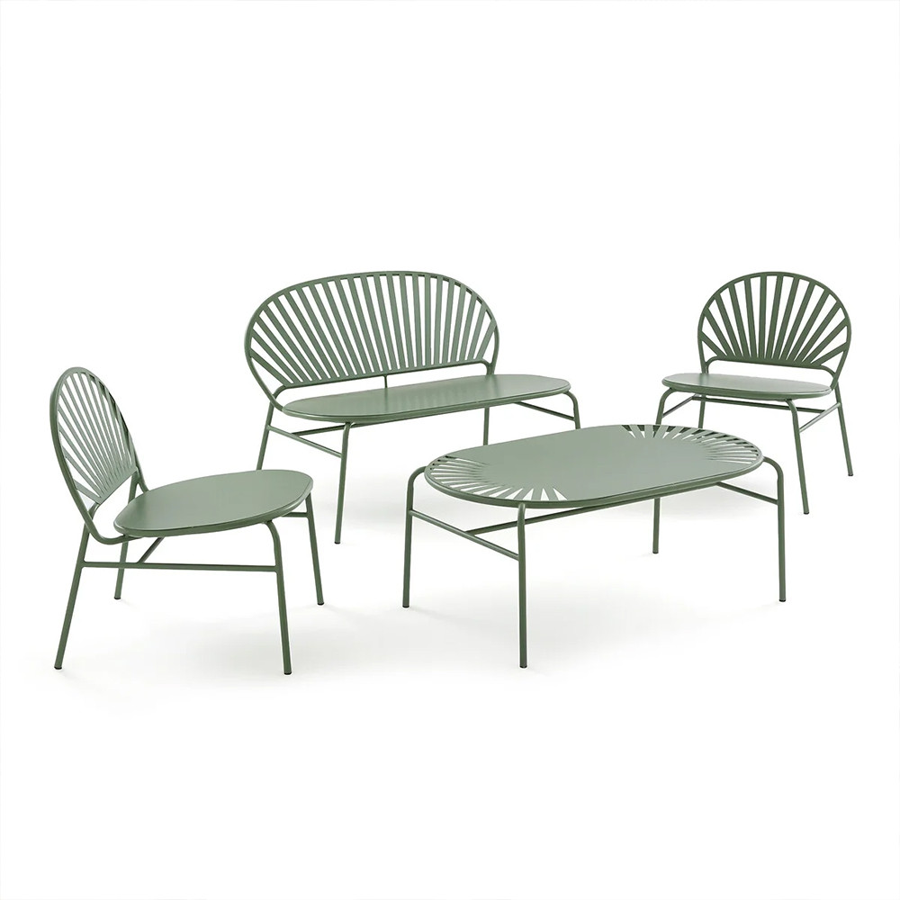 Зелёная скамья из стали Goodwin Metal Bench Green