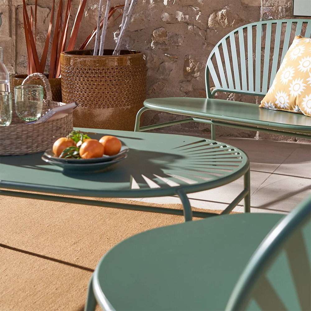Зелёная скамья из стали Goodwin Metal Bench Green