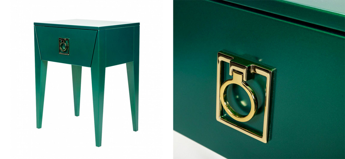 Зеленая тумба Сontemporary Art Deco