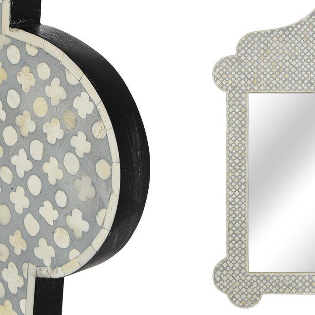 Зеркало Bone Inlay Dome Mirror