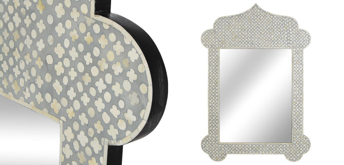 Зеркало Bone Inlay Dome Mirror