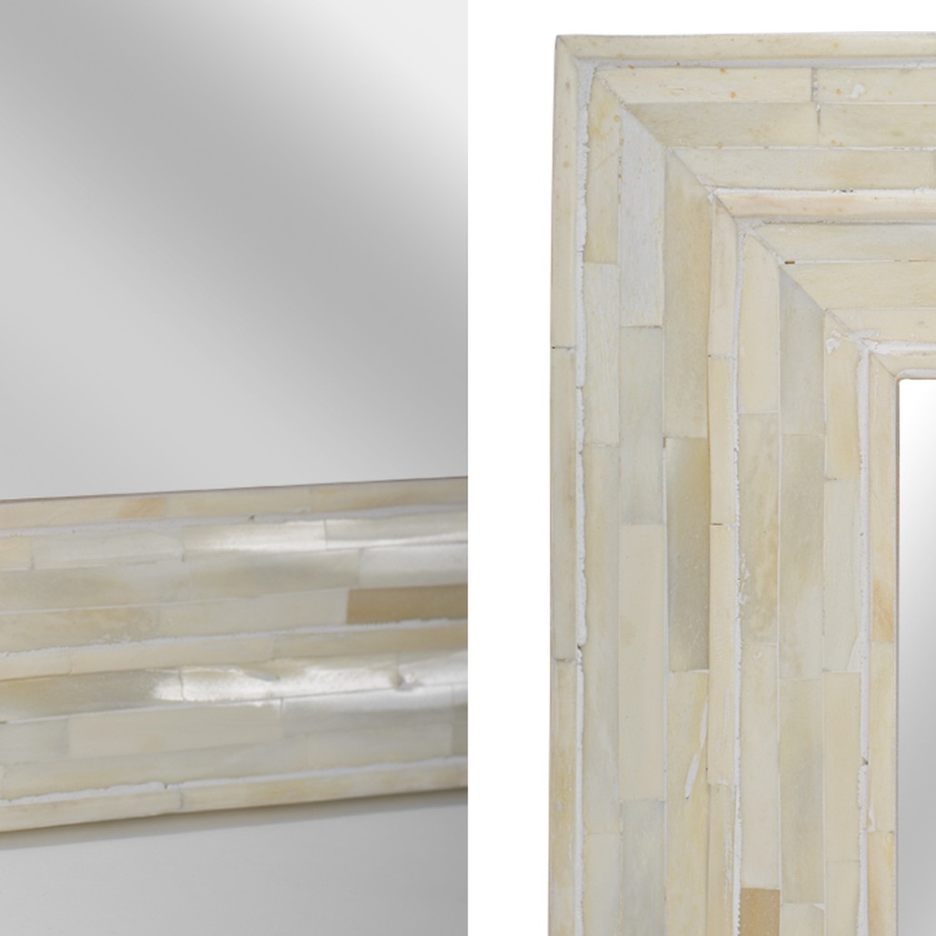 Зеркало Bone Inlay white