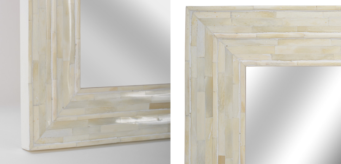 Зеркало Bone Inlay white