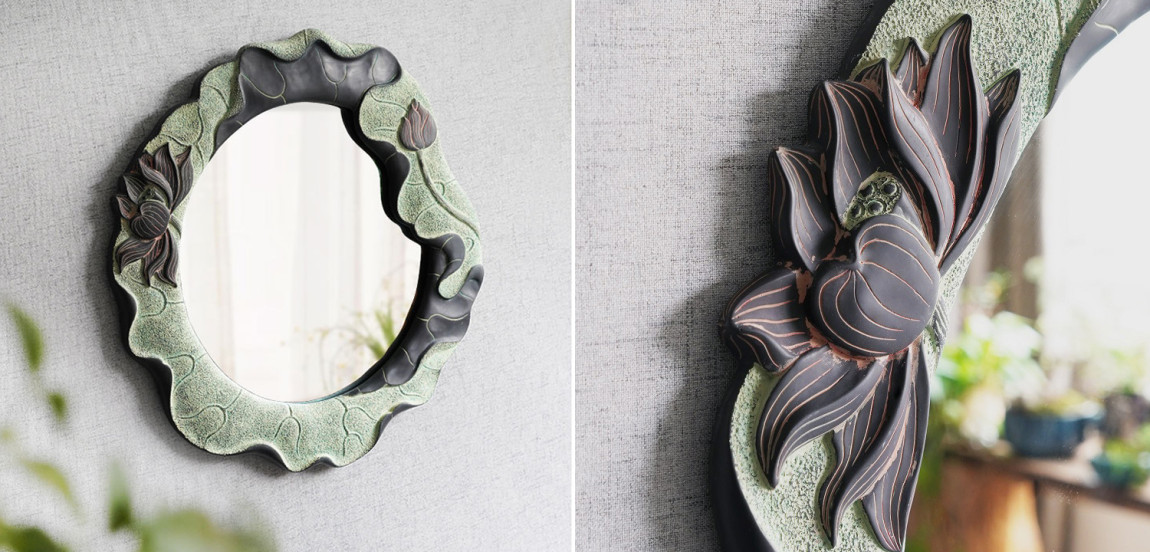 Зеркало Mirror Lotus Flowers circle