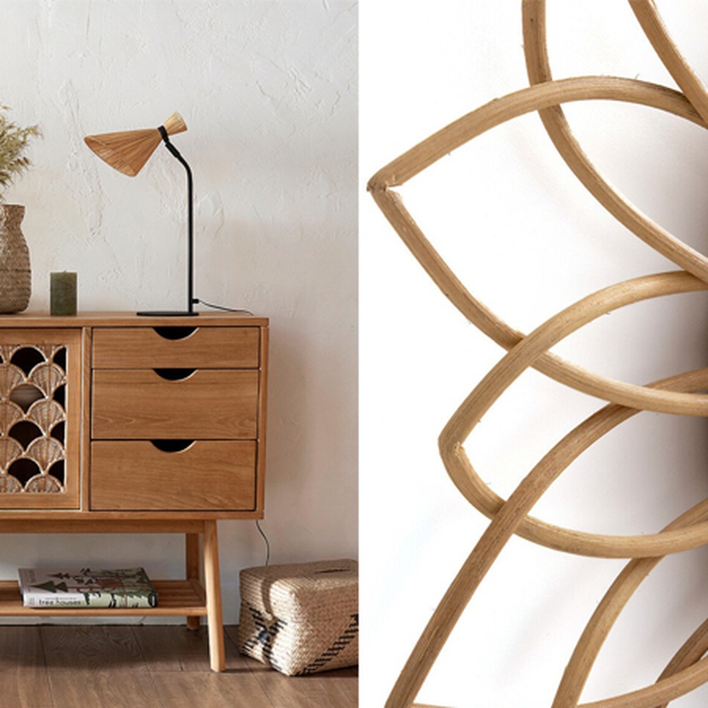 Зеркало Mirror Rattan Flower II