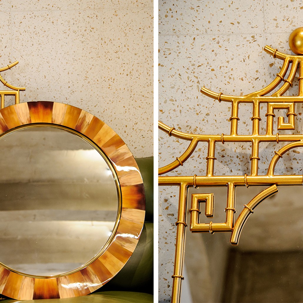 Зеркало Pagoda Mirror Gold 128