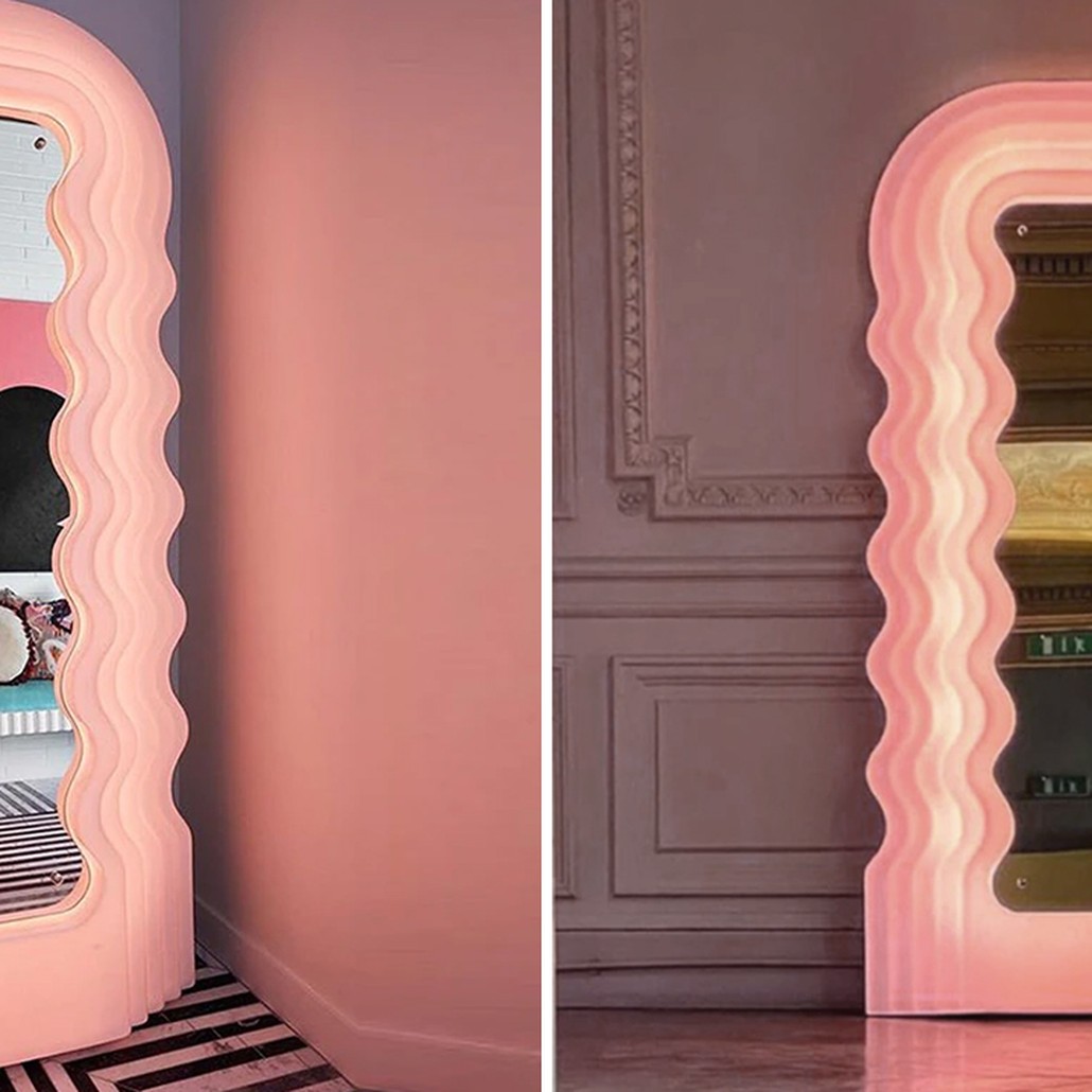 Зеркало Pink Ultrafragola Mirror Ettore Sottsass