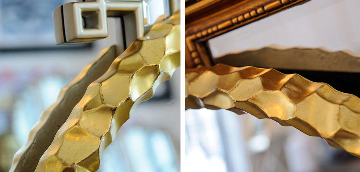 Зеркало Reginald Mirror round gold