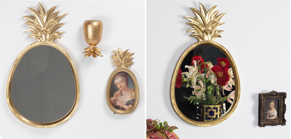 Зеркало Tropical Forest gold Pineapple