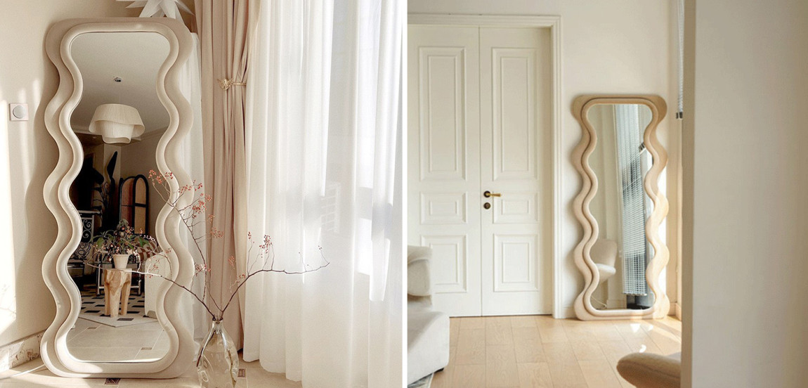 Зеркало Velvet Curved Waves Mirror