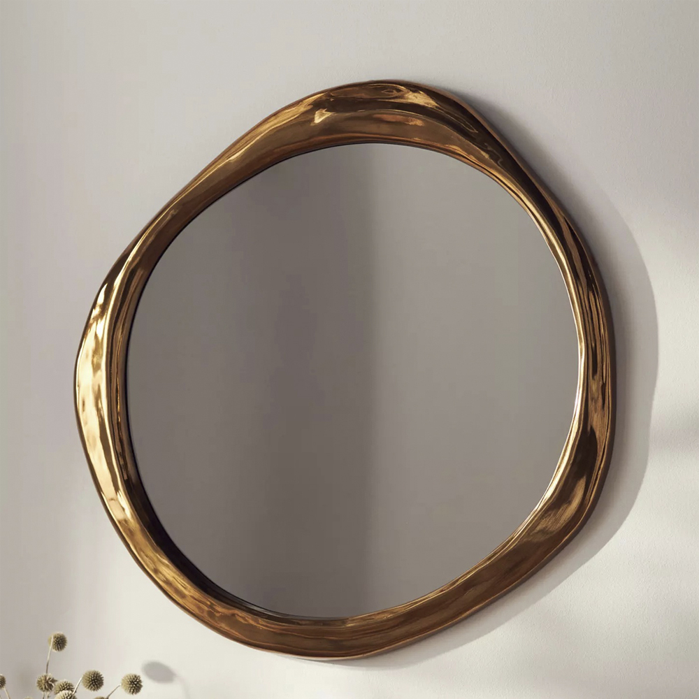 Зеркало в ассиметричной золотой раме Mirror of Aragorn