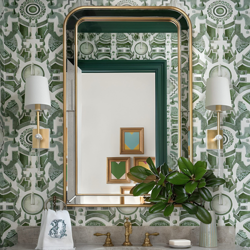 Зеркало в золотой раме Arched Mirror