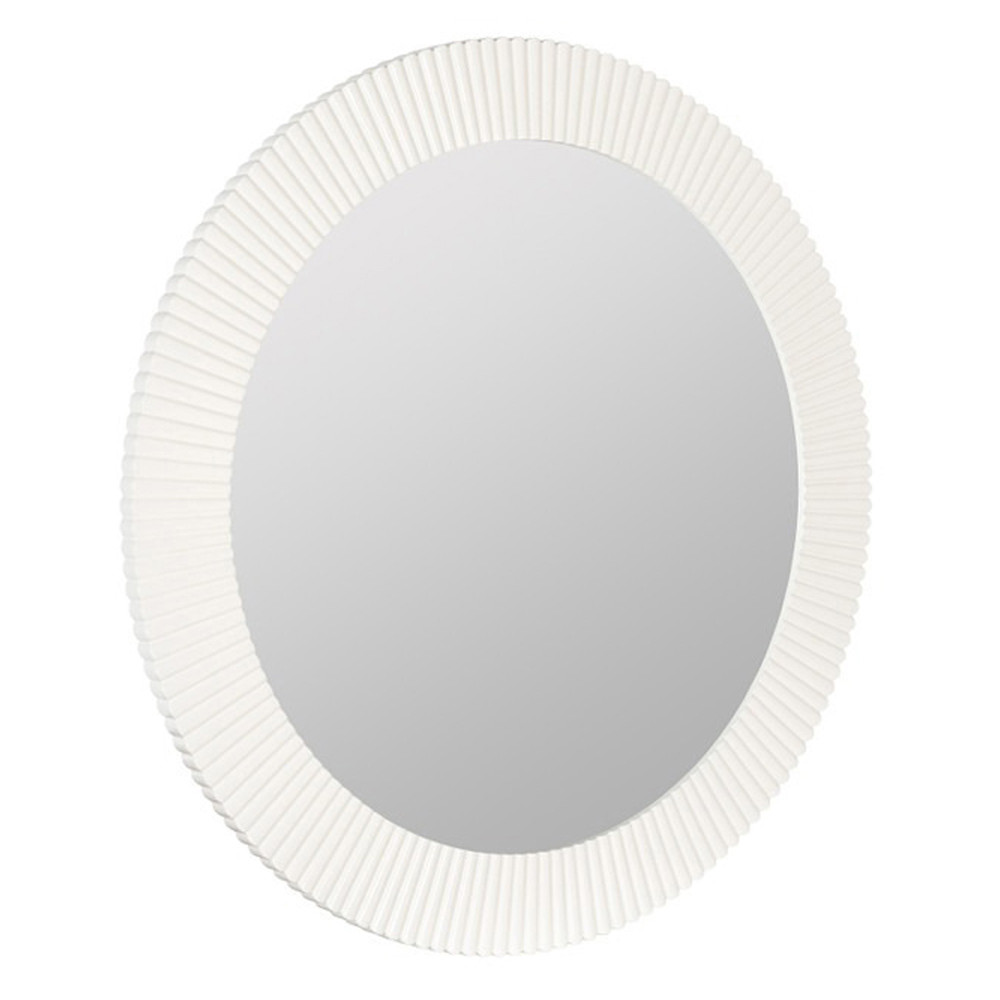 Зеркало в круглой фактурной раме Mirror Modern Texture белое