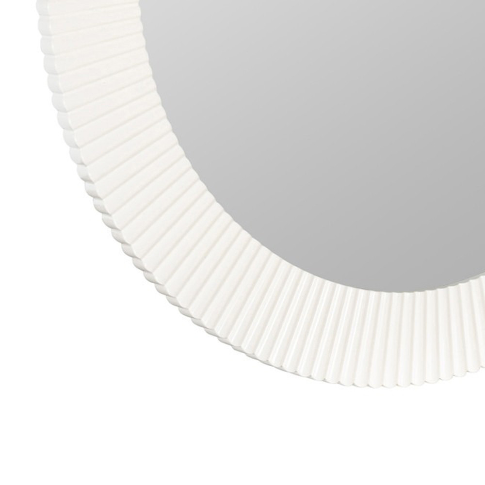 Зеркало в круглой фактурной раме Mirror Modern Texture белое