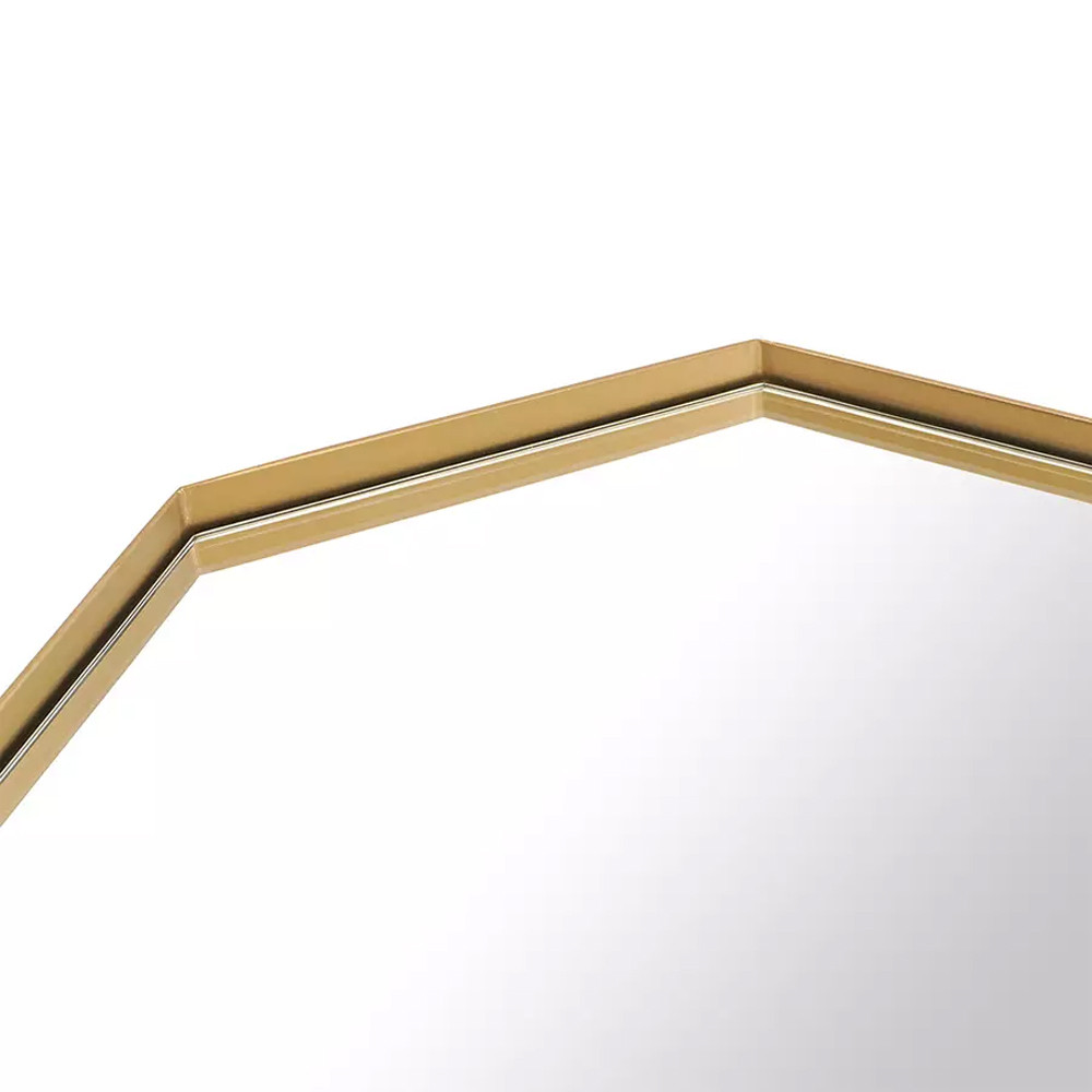 Зеркало золотистое восьмиугольной формы Octagon