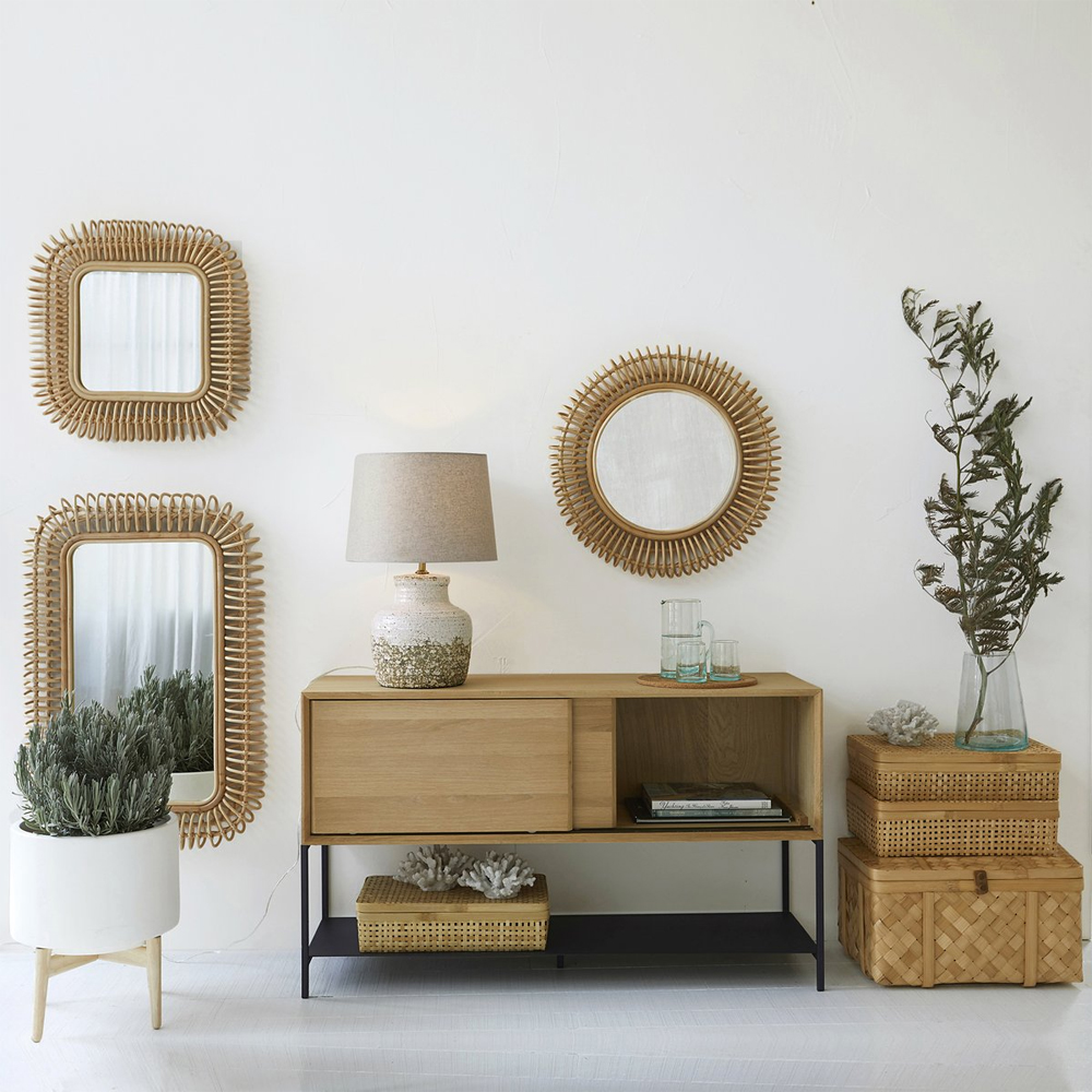 Зеркало из ротанга WICKER MIRROR