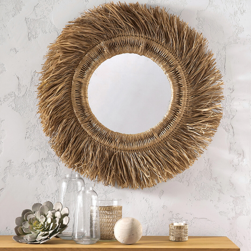 Зеркало из ротанга и сизаля WICKER MIRROR 100