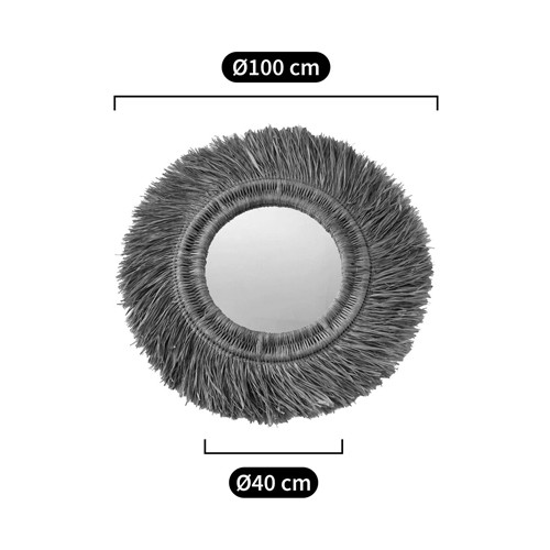 Зеркало из ротанга и сизаля WICKER MIRROR 100