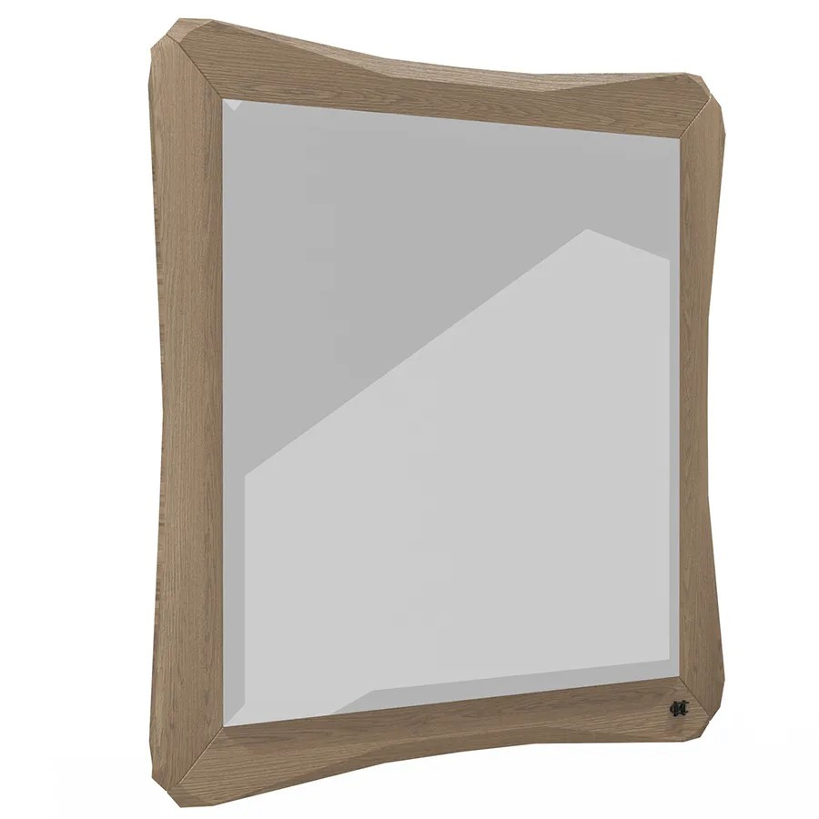 Зеркало квадратное c деревянной рамой из массива дуба Tasteful Furniture