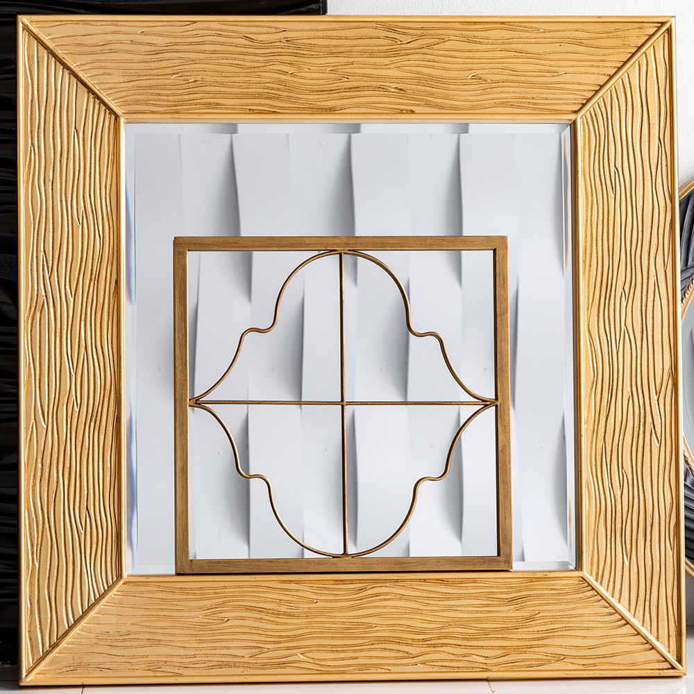 Зеркало квадратное в фактурной раме Pattern