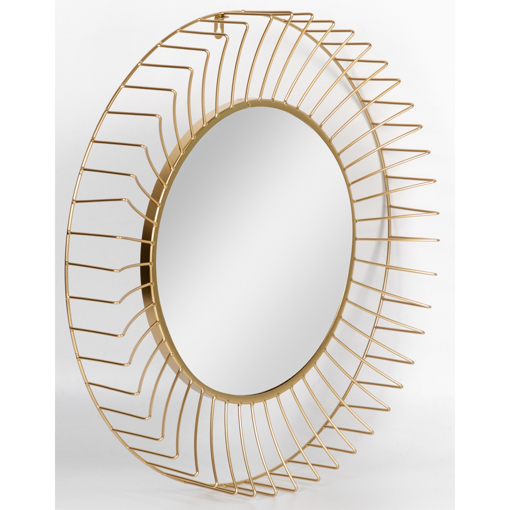 Зеркало круглое настенное в металлической оправе Modern Mirror Space