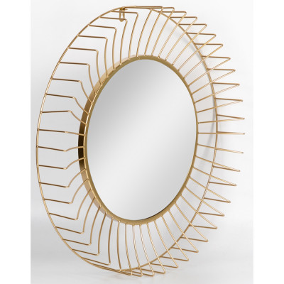 Зеркало круглое настенное в металлической оправе Modern Mirror Space