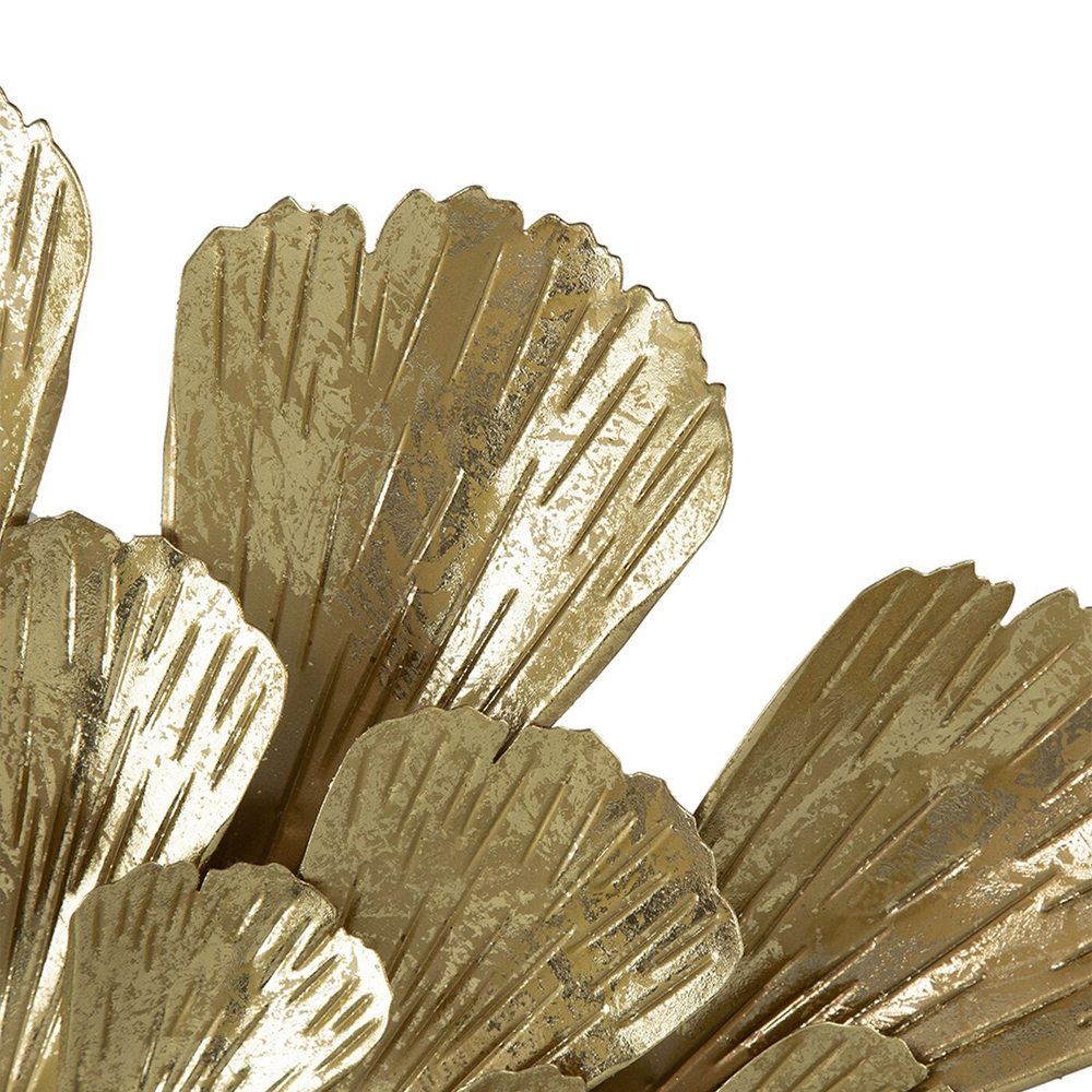 Зеркало круглое настенное в металлической раме Sunny Golden Petals