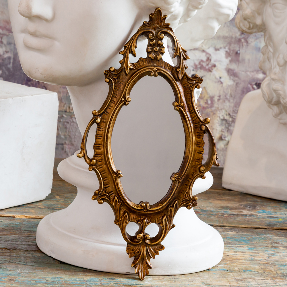 Зеркало настенное в ажурной раме бронзового цвета Classic Ornament Mirror