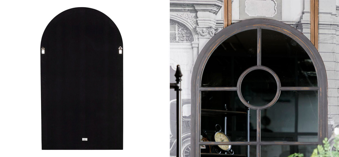 Зеркало настенное в деревянной черной рамке Black London