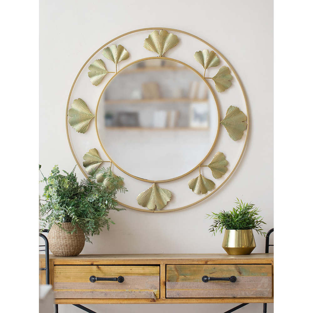 Зеркало настенное в металлическом обрамлении Mirror Golden Portal