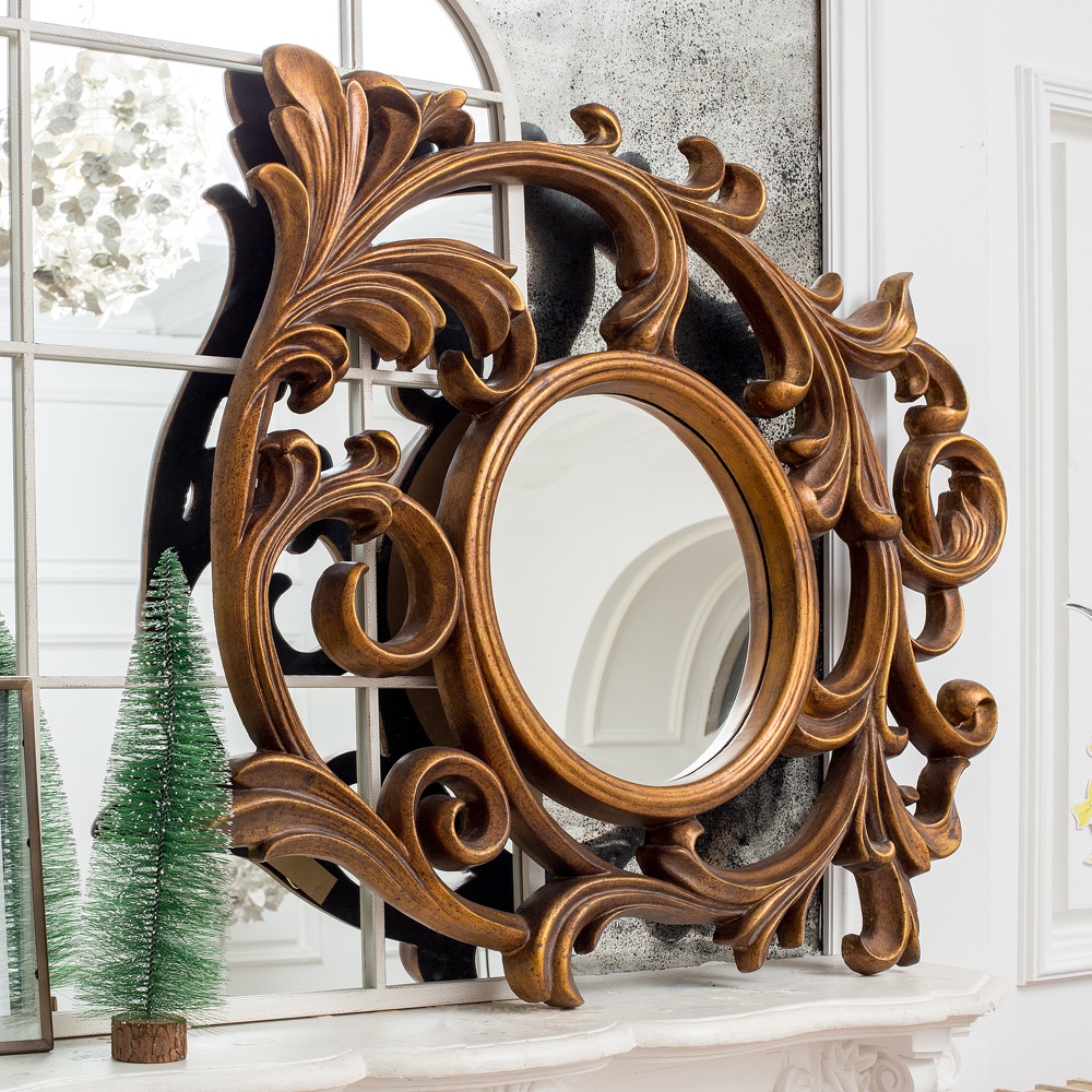 Зеркало настенное с рамой цвета античная бронза Classic Ornament Mirror