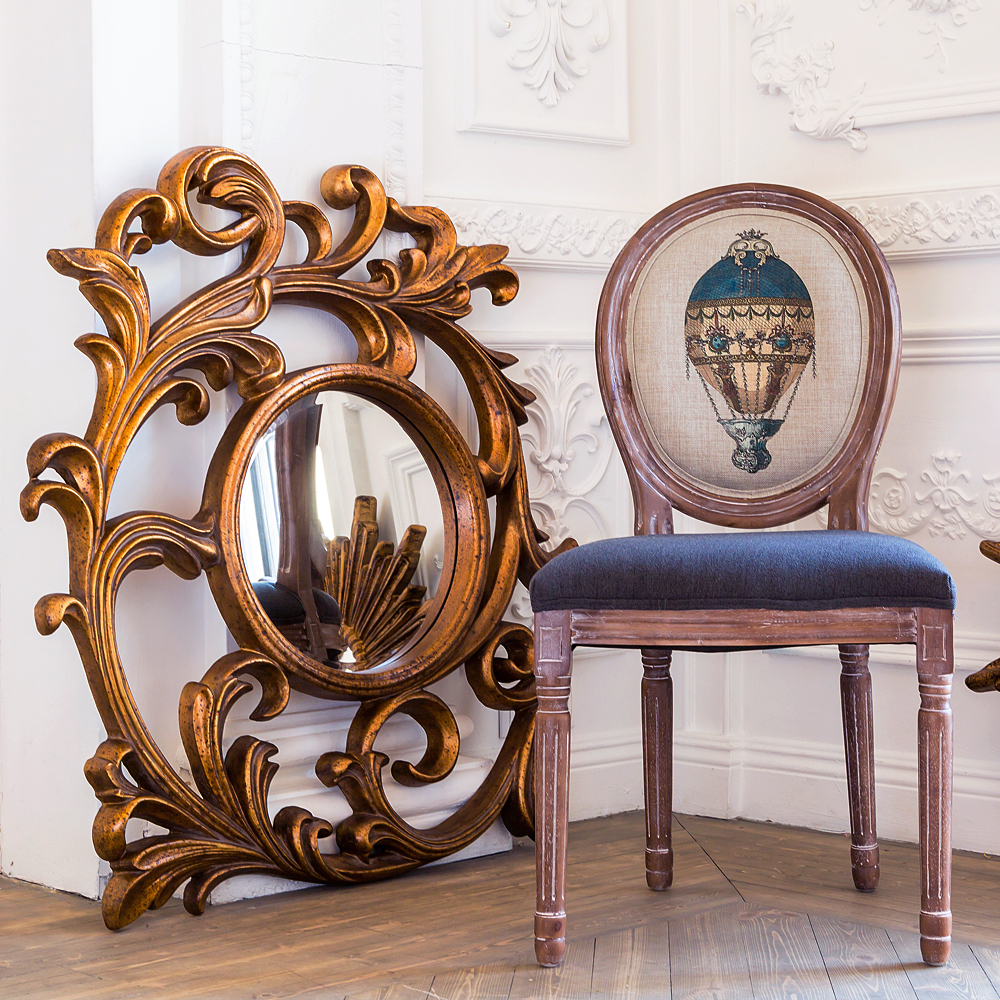 Зеркало настенное с рамой цвета античная бронза Classic Ornament Mirror