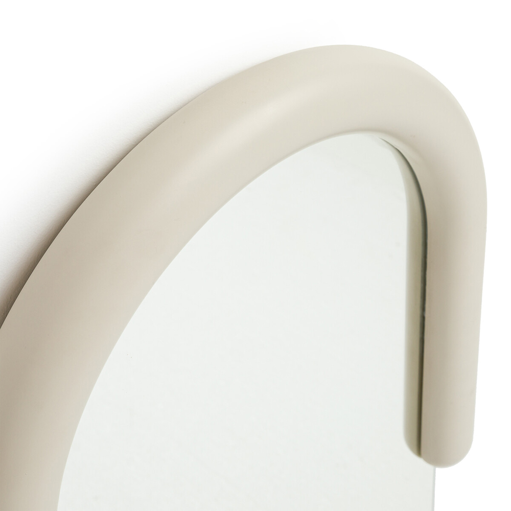 Зеркало овальное Curved Furniture бежевое