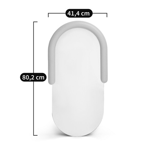 Зеркало овальное Curved Furniture бежевое