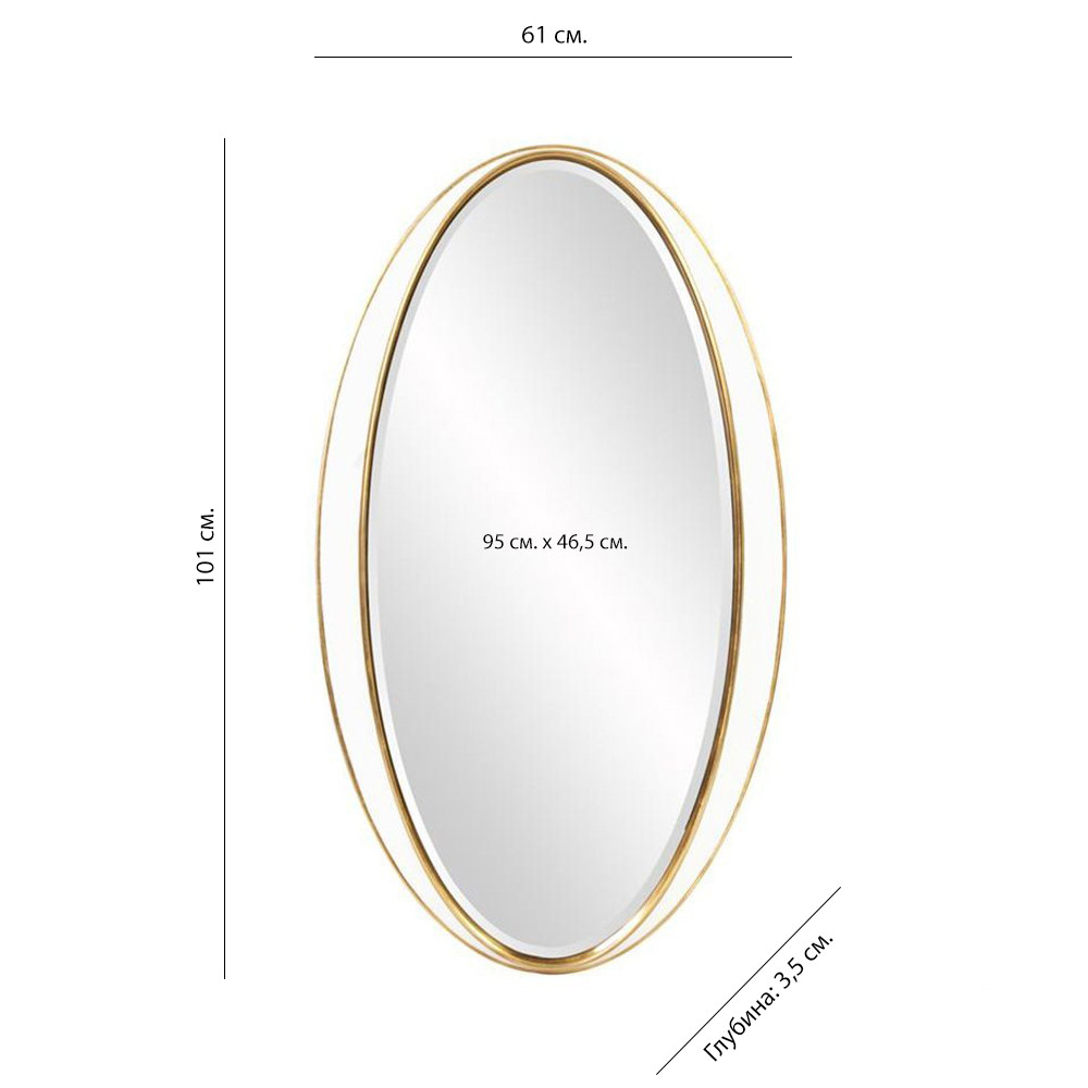Зеркало овальное в глянцевой раме  Mirror Gloss