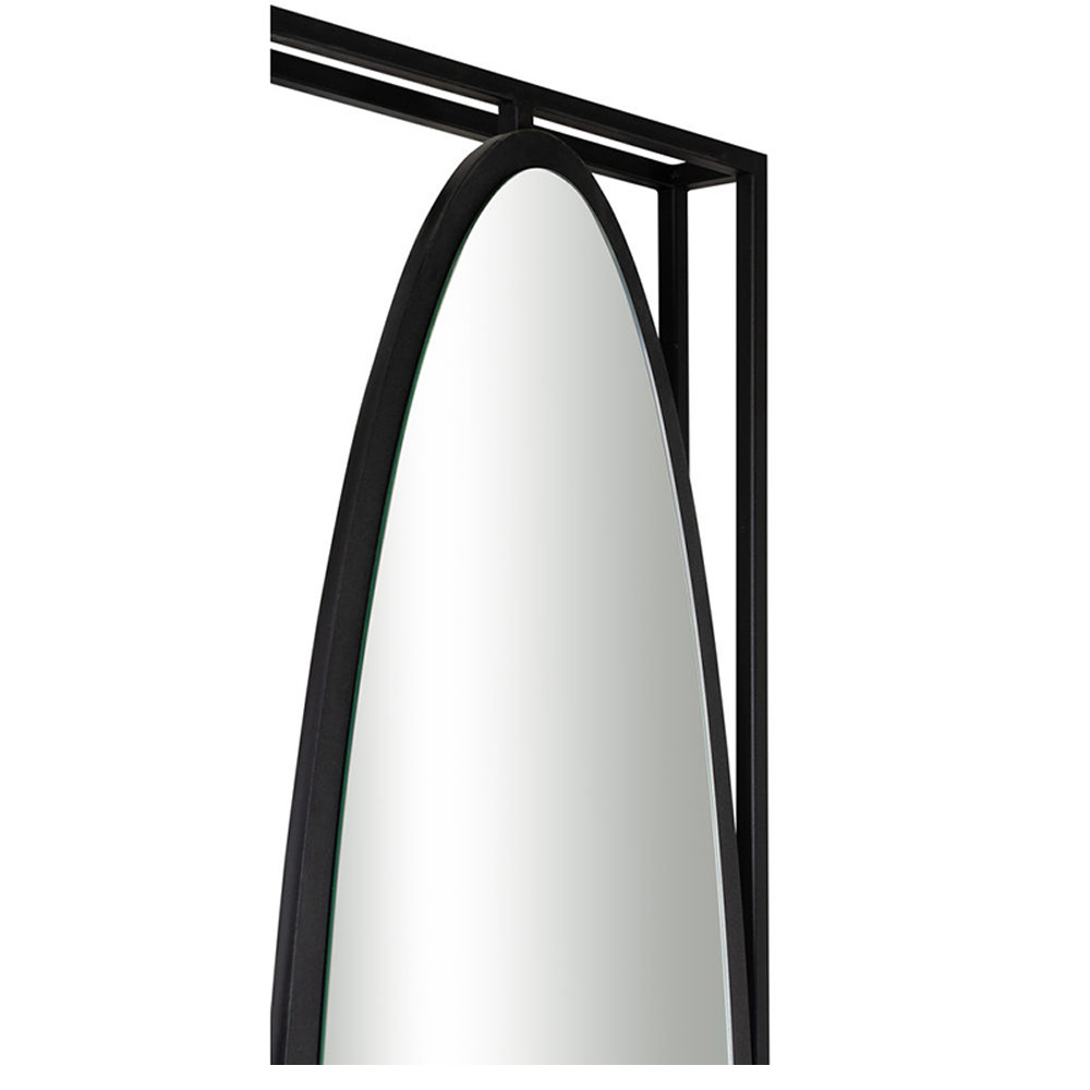 Зеркало овальное в металлической оправе в стиле лофт Urban Style Space