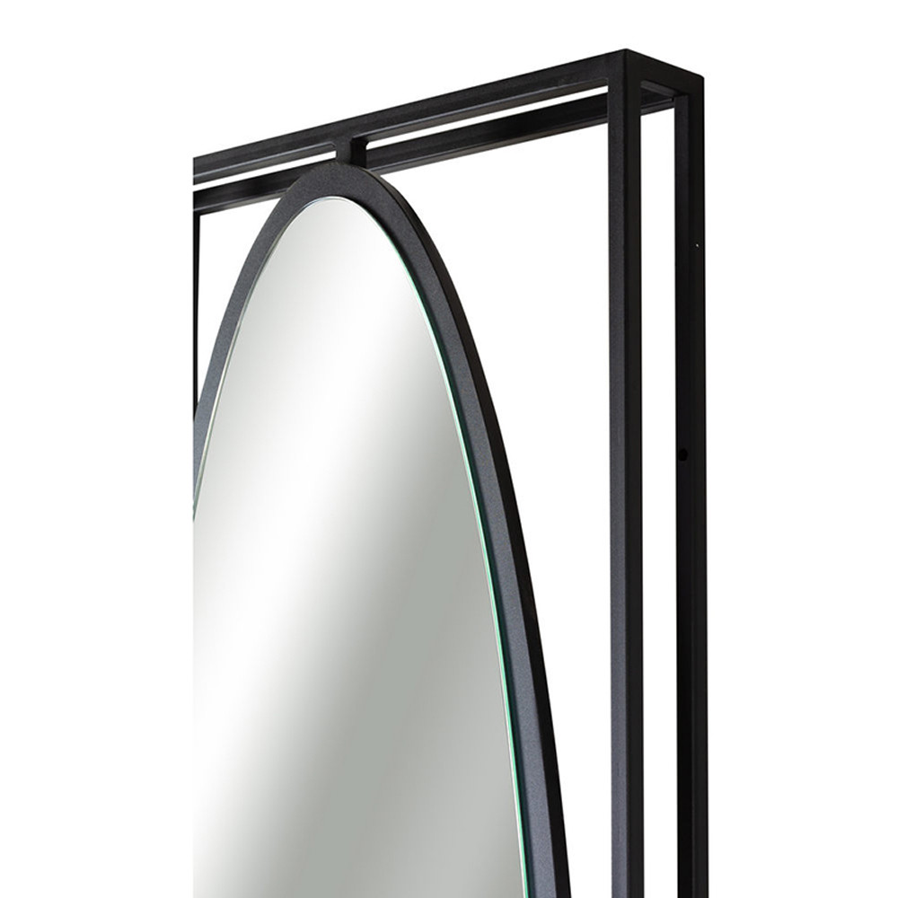 Зеркало овальное в металлической оправе в стиле лофт Urban Style Space