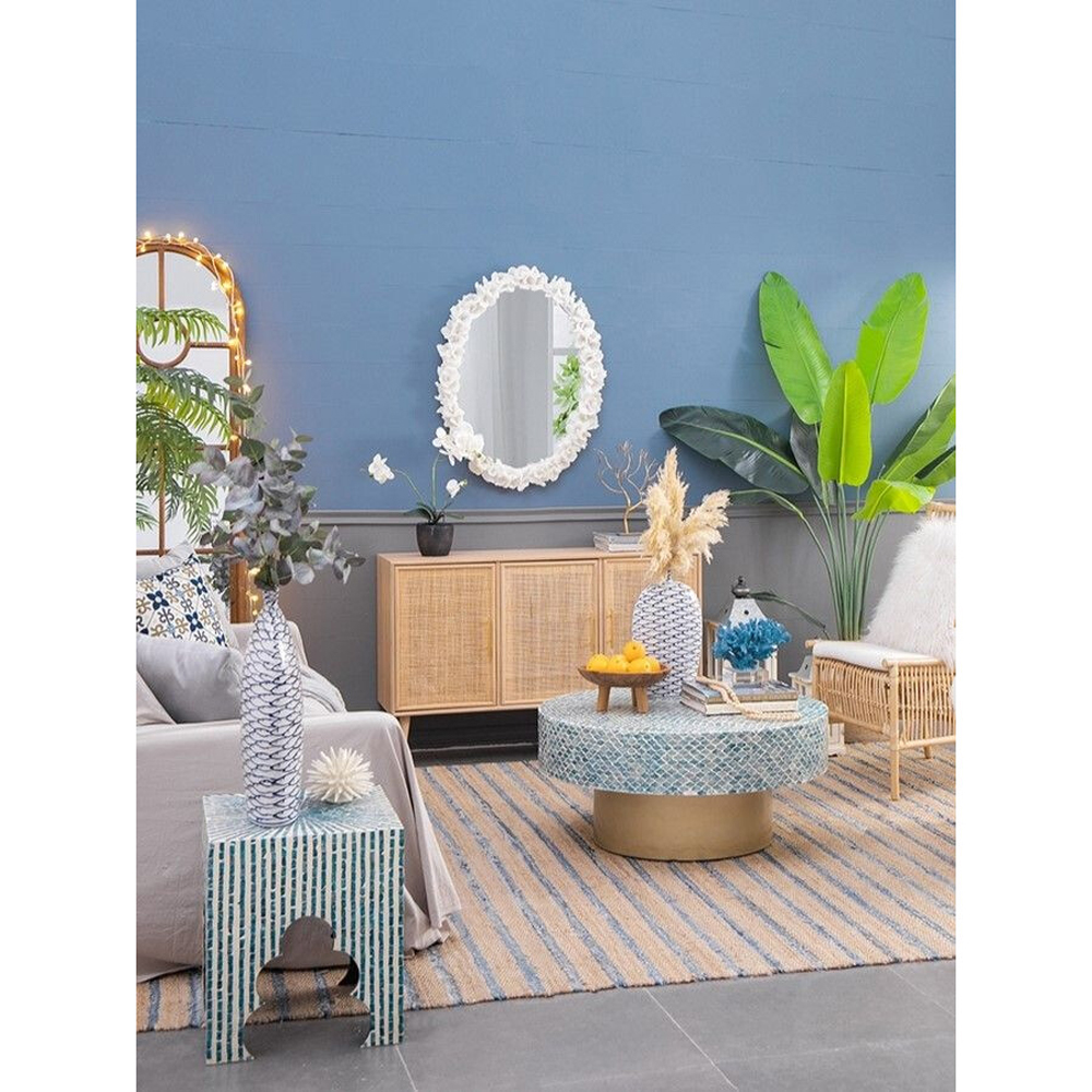 Зеркало овальное с багетом в виде кораллов Coral Dеcor