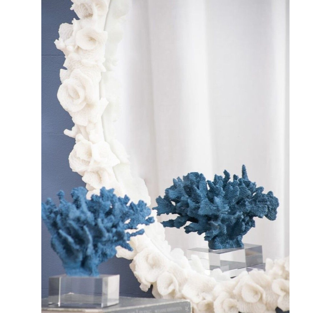 Зеркало овальное с багетом в виде кораллов Coral Dеcor