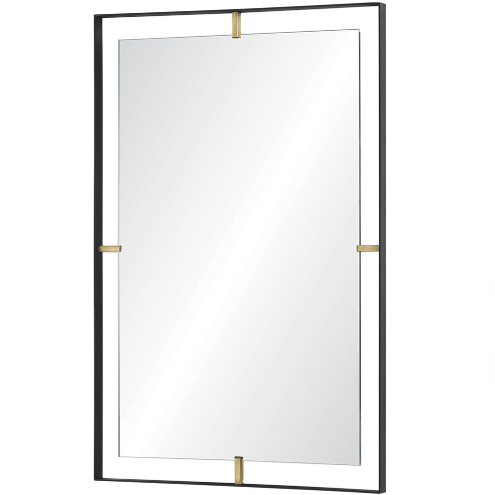 Зеркало прямоугольное в черной раме Gwendelyn