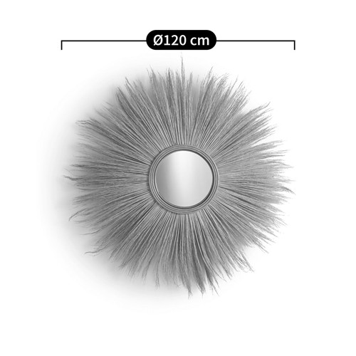 Зеркало с бахромой из растительных волокон WICKER MIRROR 120